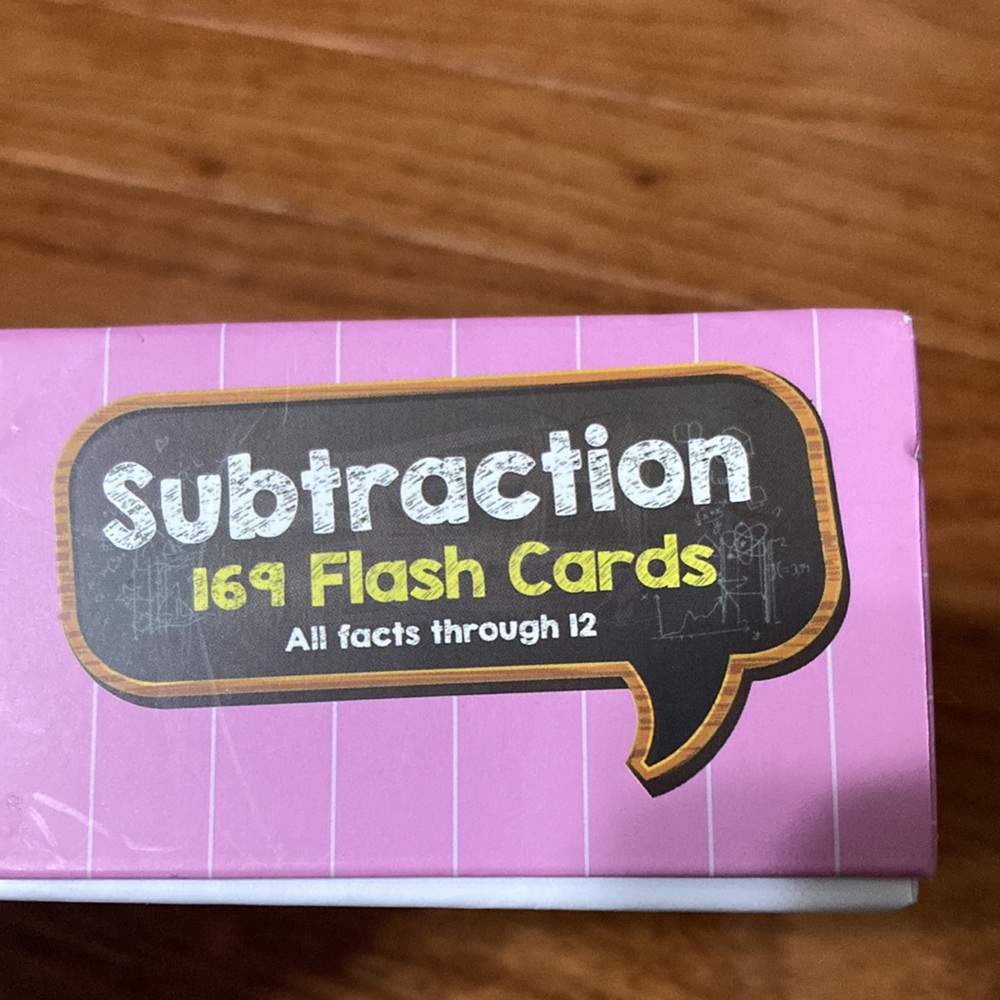 Subtraction Flash Cards - Picture 2 of 5